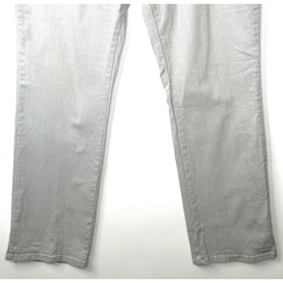 FDJ French Dressing Womens Jeans Olivia Straight Leg Stretch Light Gray Size 16 - Picture 4 of 16